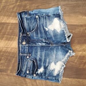 American Eagle hi-rise stretch jean shorts